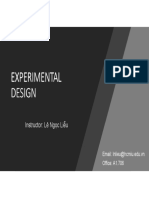 Experimental Design - Chapter 5 - Modeling