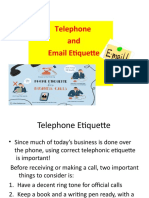 Telephone and Email Etiquette Tips