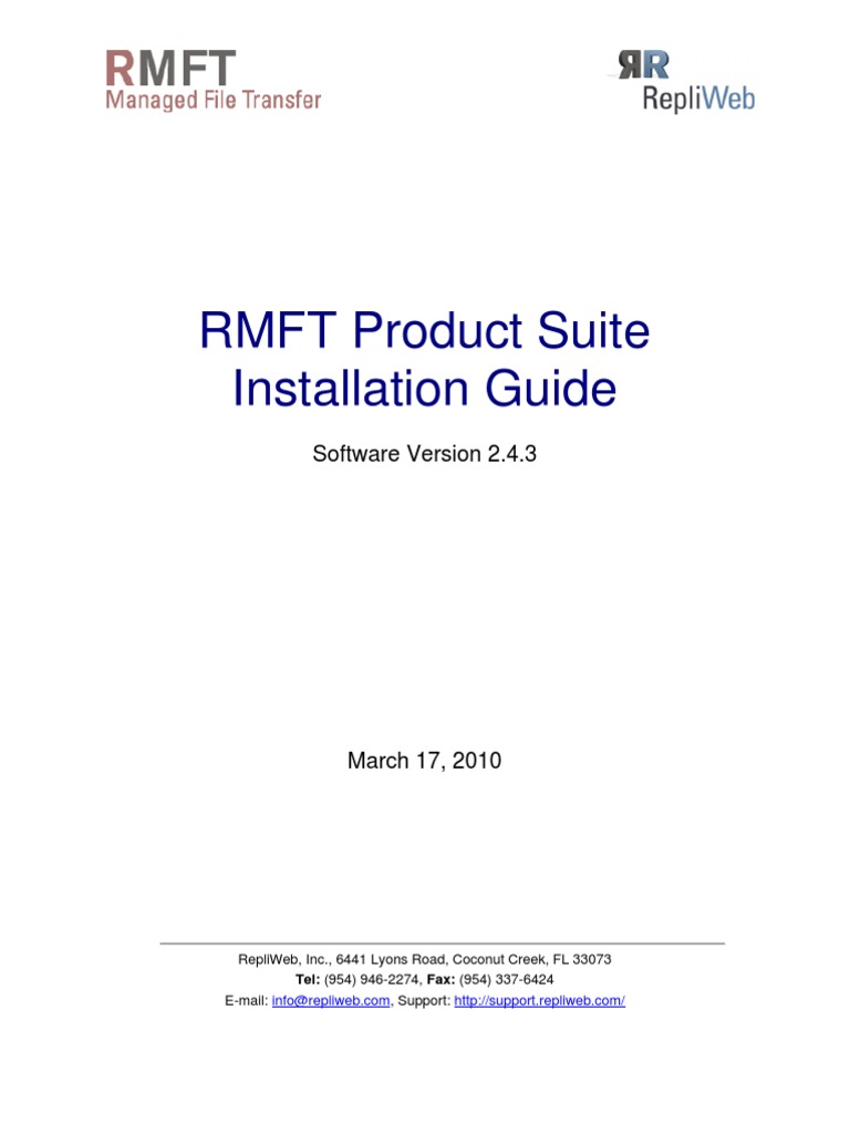RMFT 2.4.3 Product Suite Installation Guide | PDF | Internet ...