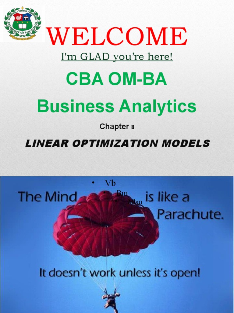 Chapter 8 LINEAR OPTIMIZATION MODELS R1 | PDF | Mathematical ...