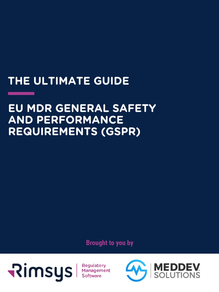 EU MDR GSPR Compliance Guide | PDF | Medical Device | Risk Management
