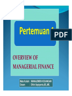 Overview of Managerial Finance. .