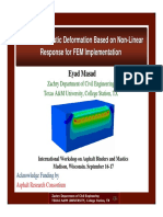 Models For Plastic Deformation Based On Non-Linear Response For FEM Implementation - Masad