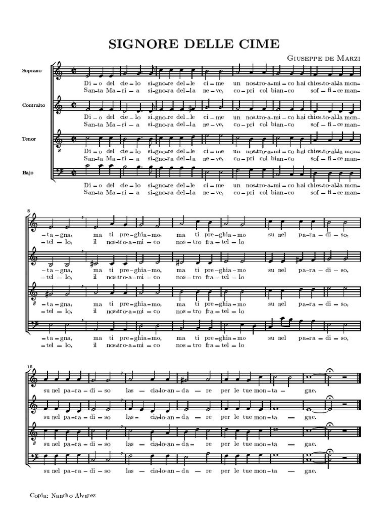 Signore Delle CimeMarzi PDF