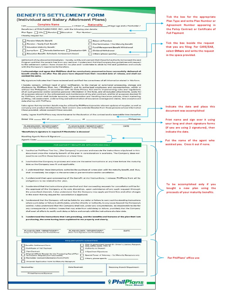 BSF Form Submission Guidelines | PDF