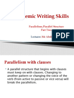 Parallel Structure - Part2