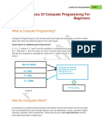 Basics of Computer Programming For Beginners