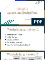 Lektion 3. Zahlen Und Buchstaben