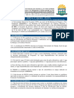 Edital Nº 001 - 2021 PGCFA - Seleção Aluno Regular Processo Seletivo 2021 - 1