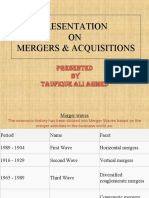 Presentation ON Mergers & Acquisitions