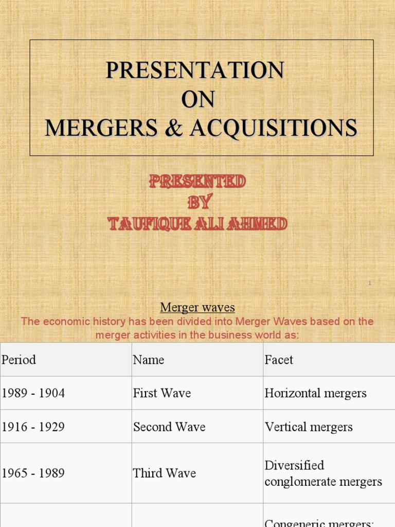 Mergers & Acquisitions Overview Guide | PDF | Mergers And Acquisitions ...