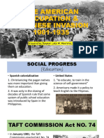 American Occupation & Japanese Invasion Philippine Education 1901-1935