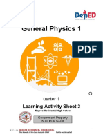 General Physics 1: Learning Activity Sheet 3