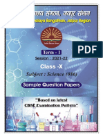 Sample Papers Class-X Science Term - 1 - New