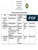 Action Plan For School in A Garden (Siga) 2019 Goal Action Step Description Party/Department Responsible Date To Begin Due Date 1. Inform The