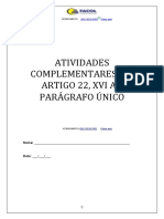 Atividades complementares de artigo 22 da CF