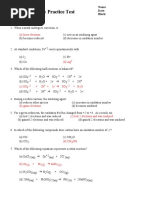 Electrochemistry Practice Test: (A) Loses Electrons