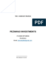 Pezwanji Investments: The Company Profile