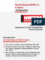 Corporate Social Responsibility in Professional Sport:: A Research Symposium