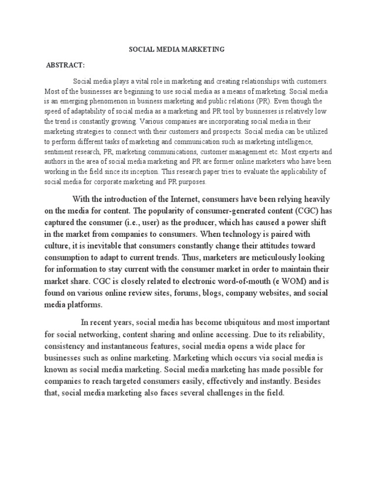 Social Media Marketing | PDF