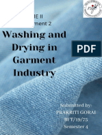 Washing and Drying in Garment Industry: Spme Ii Assignment 2