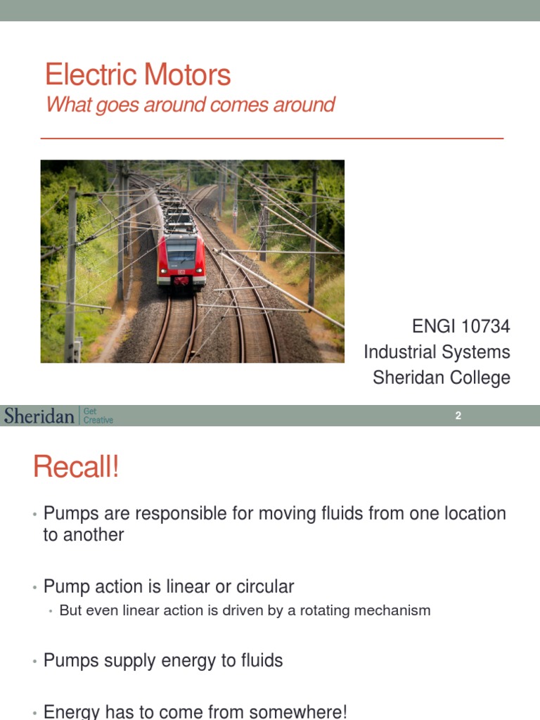 Week 11 Electric Motors PDF Electric Motor Force
