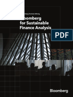 Bloomberg For Sustainable Finance Analysis: A Bloomberg Terminal Offering
