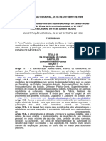 Constituição Estadual Artigos 111 A 116