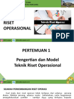 Teknik Riset Operasional - Pertemuan 1