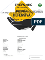 Curso Direção Defensiva Certificado