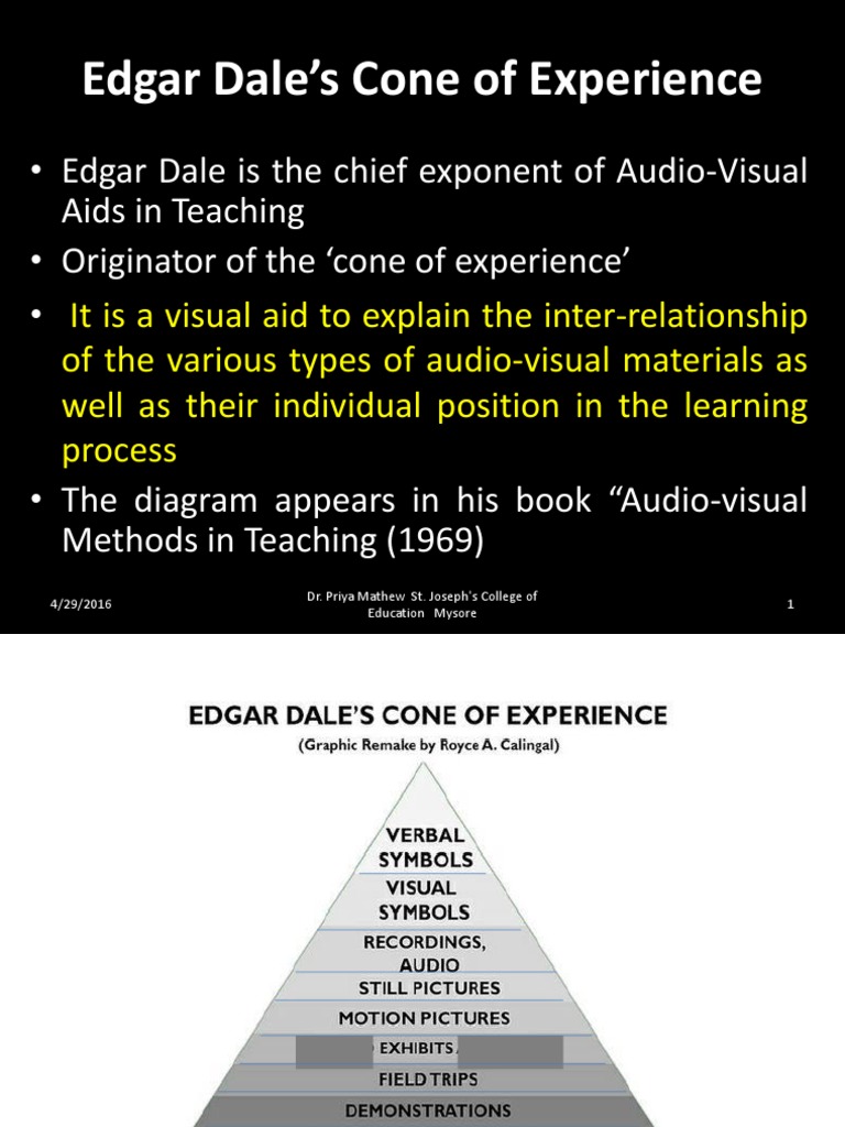 Edgar Dale's Cone of Experience Explained | PDF | Teachers | Learning