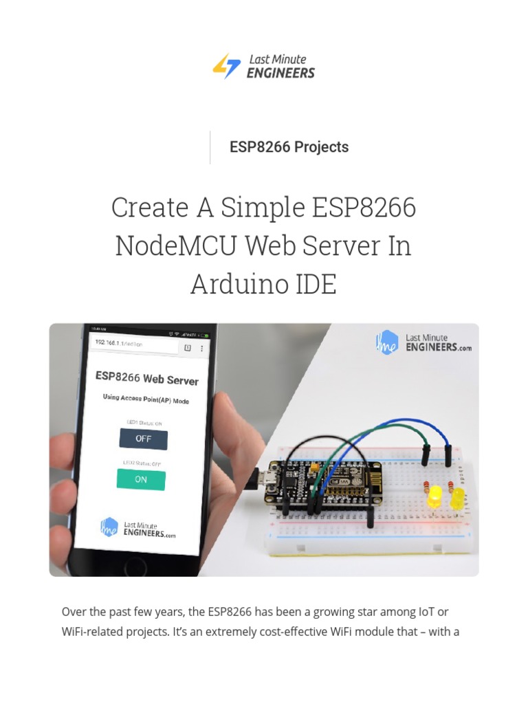 Create A Simple ESP8266 NodeMCU Web Server | PDF | World Wide Web ...