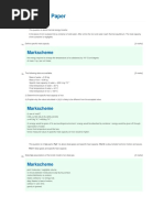 Topic 3 Past Paper: Markscheme