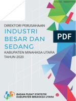 Direktori Perusahaan Industri Besar Dan Sedang Kabupaten Minahasa Utara Tahun 2020