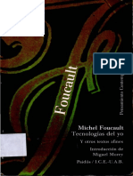 Michell Foucault Tecnologias Del Yo y Otros Textos Afines