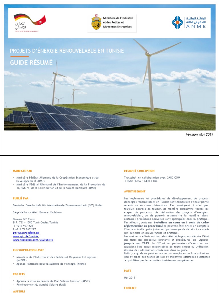 Projets d'Énergie Renouvelable en Tunisie | PDF | Énergie renouvelable ...