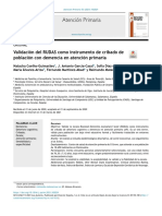 Atención Primaria: Validación Del Rudas Como Instrumento de Cribado de Población Con Demencia en Atención Primaria