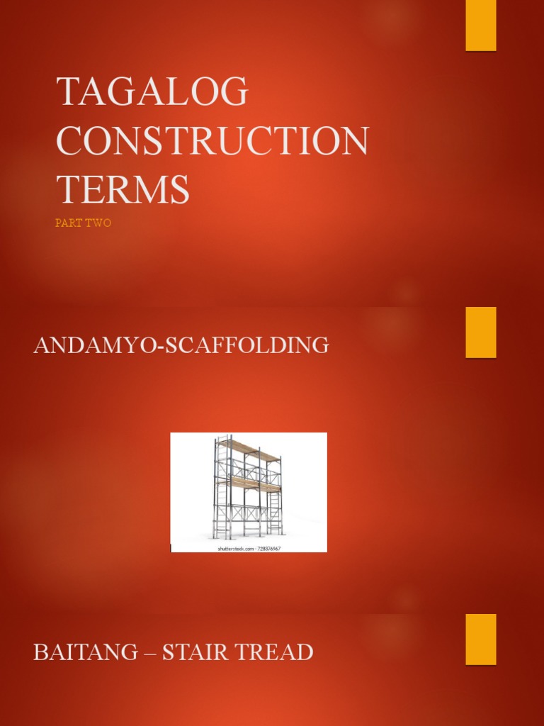 Tagalog Construction Terms Part Two | PDF | Home & Garden
