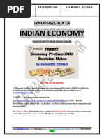 ECONOMY Crux Prelims 88 Pages BY CA Rahul Kumar @upsc Thought