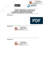 Lineamiento Técnico Sanitario para Ejecución de Modelo de Congtrol y Frecuencias de Ensayo de Contaminantes Quimicos PDF