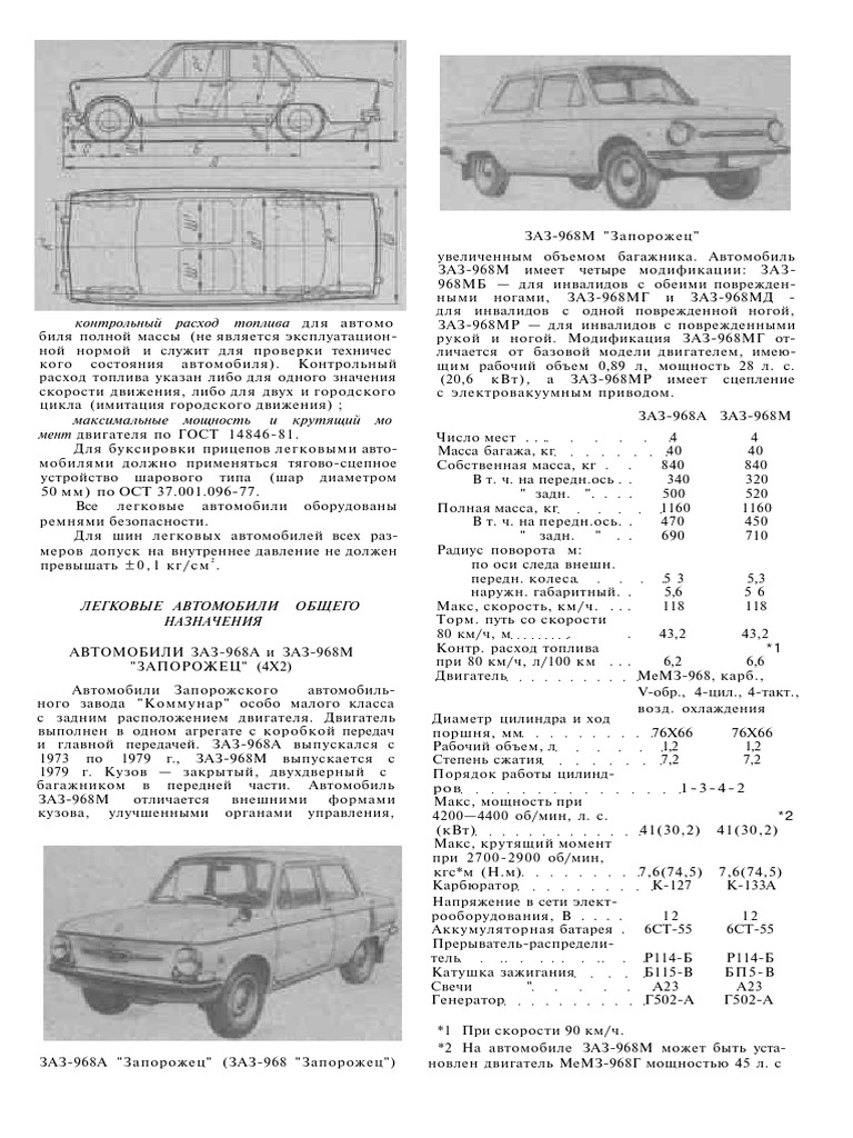 Tekhnicheskie Kharakteristiki Ekspluatirovavshikhsia V SSSR | PDF