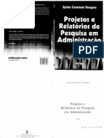 Vergara (2003) - Projetos de Relatórios de Pesquisa Em Administração