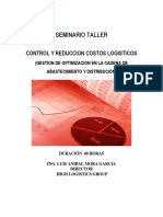 Contenido Academico Seminario Control y Reduccion de Costos Logisticos, Barranquilla Marzo 8 y 9