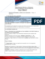 Guía de actividades y rúbrica de evaluación - Unidad 2 - Task 4 - Speaking