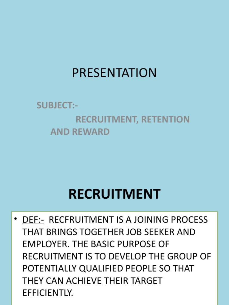 Recruitment Process Overview | PDF
