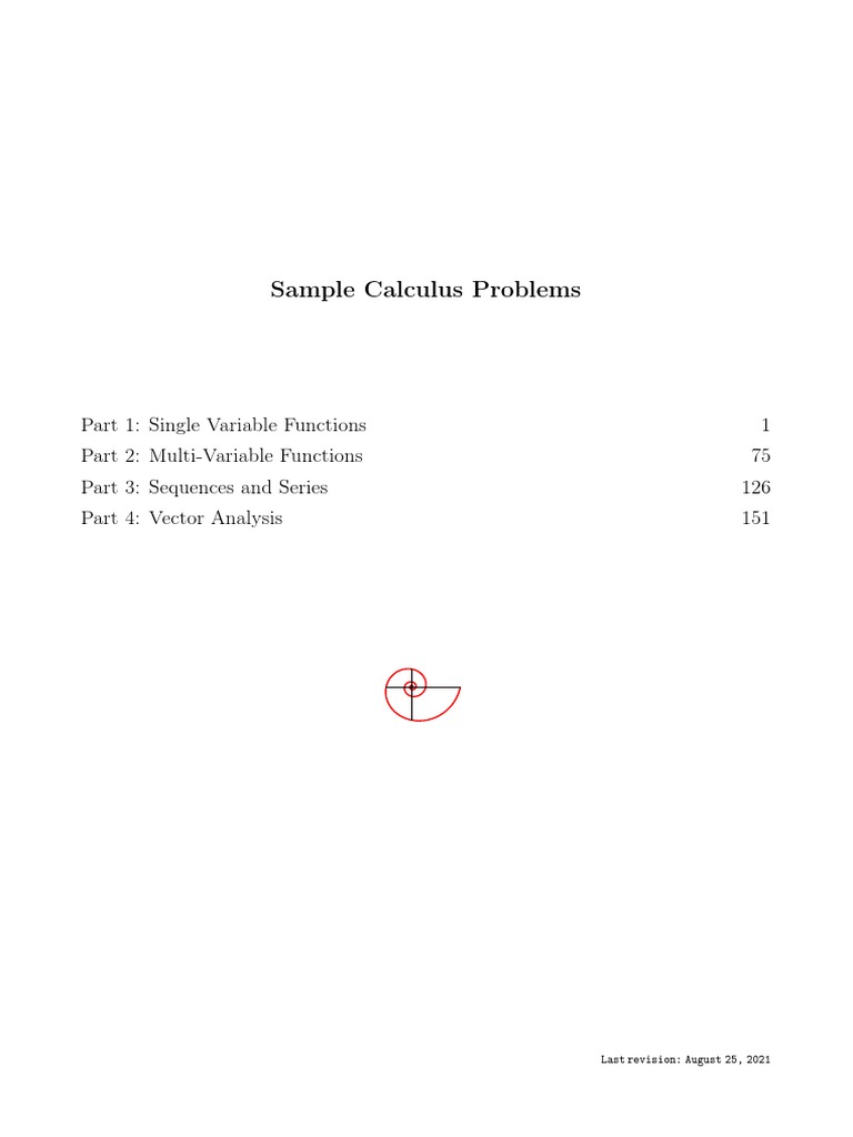 Calculus Limit and Function Problems | PDF | Square Root ...