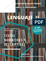 Textos narrativos y descriptivos: actividad de aplicación