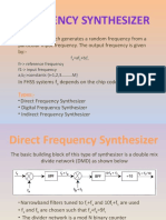 Frequency Synthesizer: F Af +B F FR - Reference Frequency f1 - Input Frequency A, B - Constants (I 1,2,3 .M)