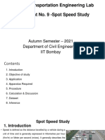 CE 328: Transportation Engineering Lab Experiment No. 9 - Spot Speed Study