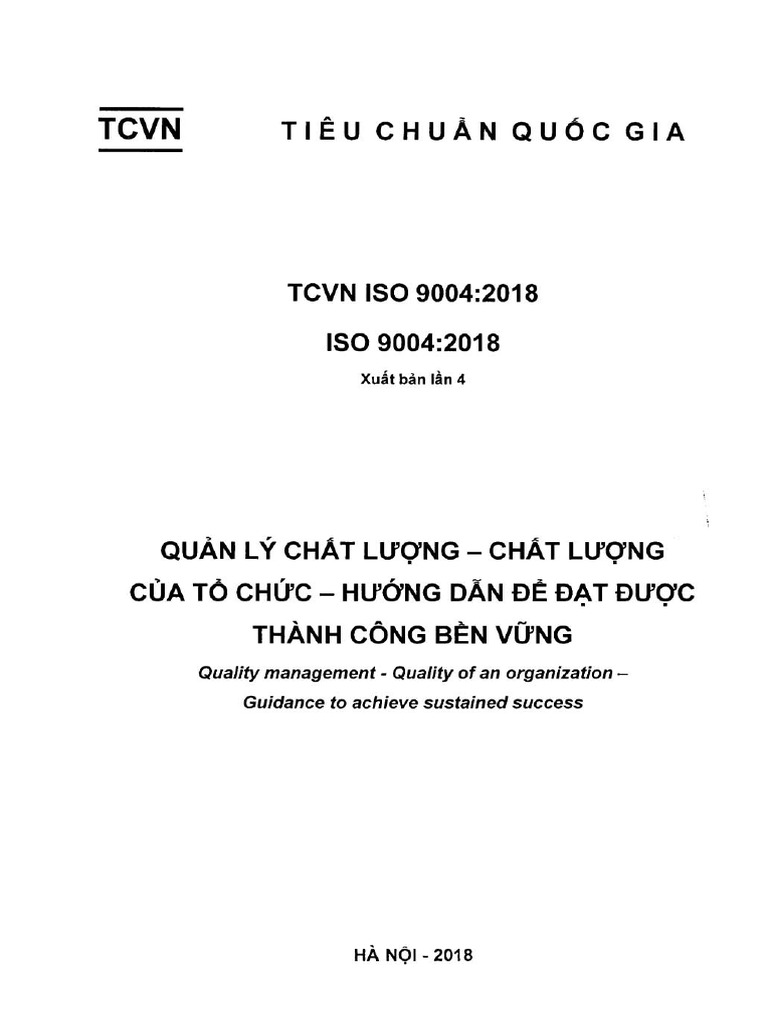TCVN Iso 9004 - 2018 | PDF